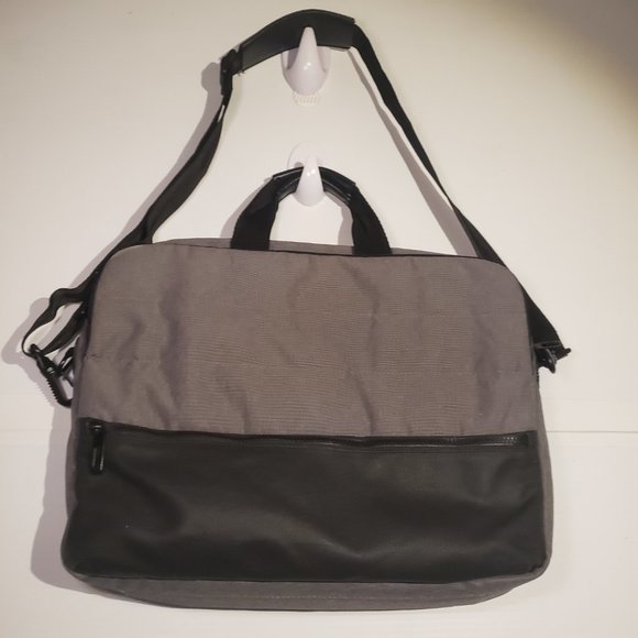 PX Los Angeles laptop bag grey black shoulder strap hand grips multiple pockets - Picture 1 of 13